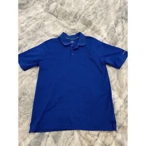 Beverly Hills Polo Club Polo - Mens Large - Short Sleeve Blue Textured 3 Button